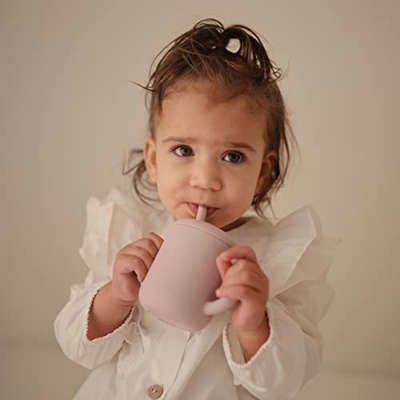 Течебезопасный силикон не смещает чашка Sippy младенца с соломой для питаться